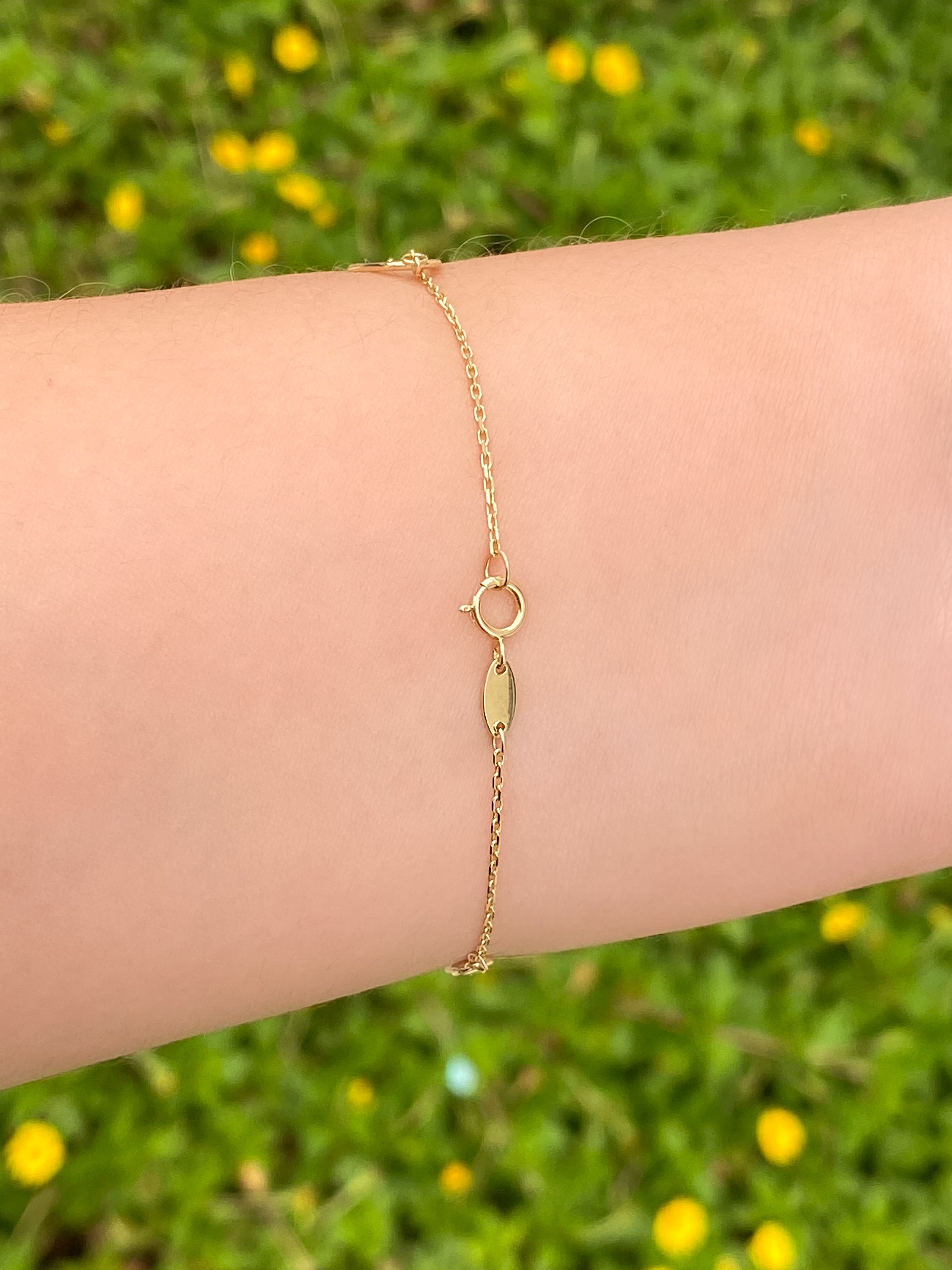 Pulsera Infinito y Corazon Grande Oro 14k