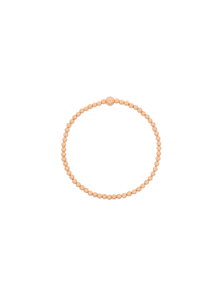 Pulsera Bolitas Chicas y Bolita Central Gold Filled