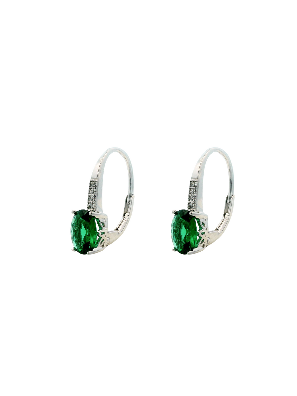 Par Arracada Con Zirconia Cuadrada