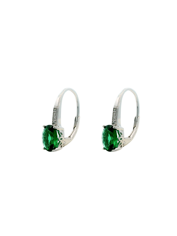 Par Arracada Con Zirconia Cuadrada