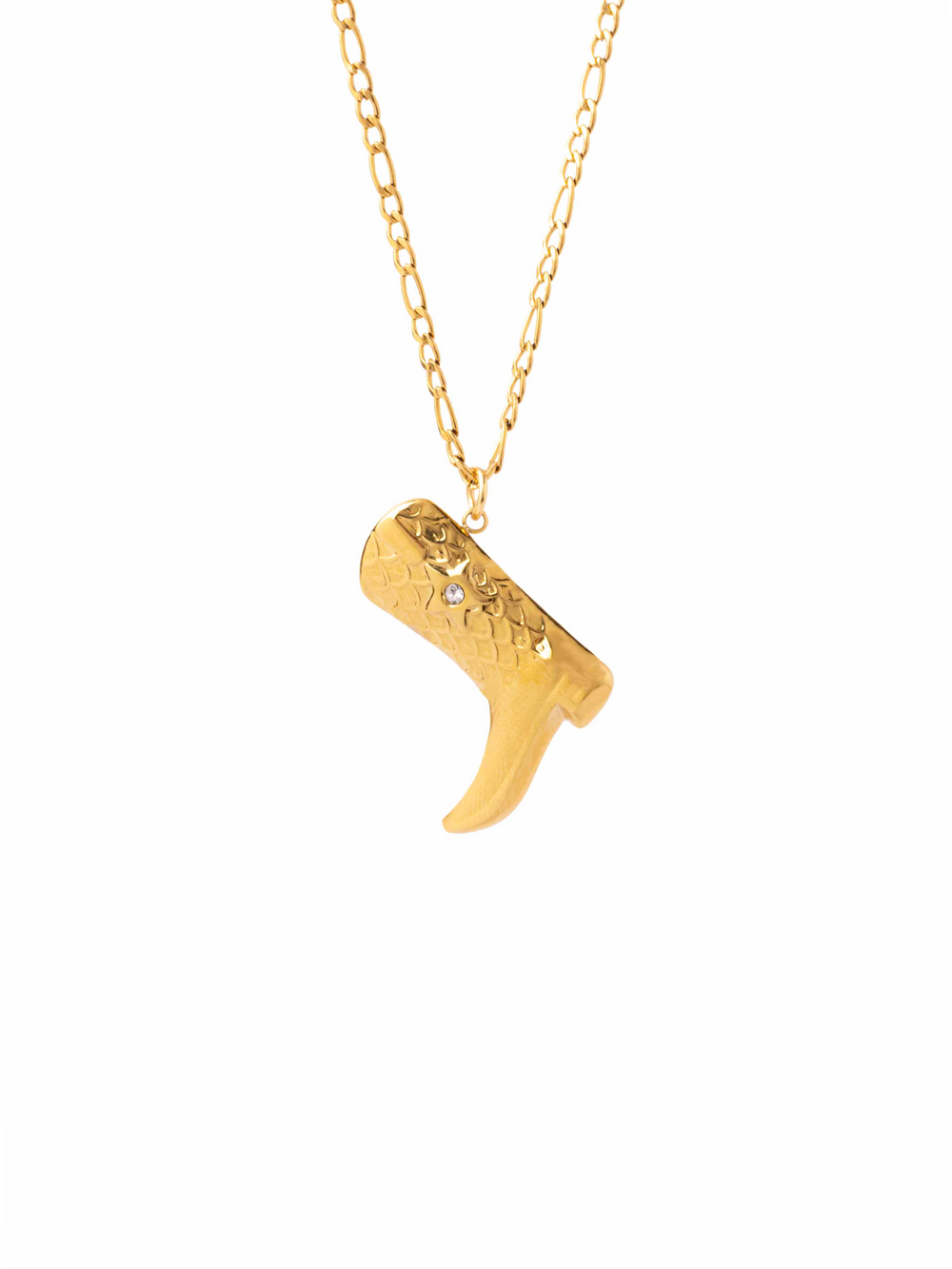 Collar Con Dije Bota Con Zirconia