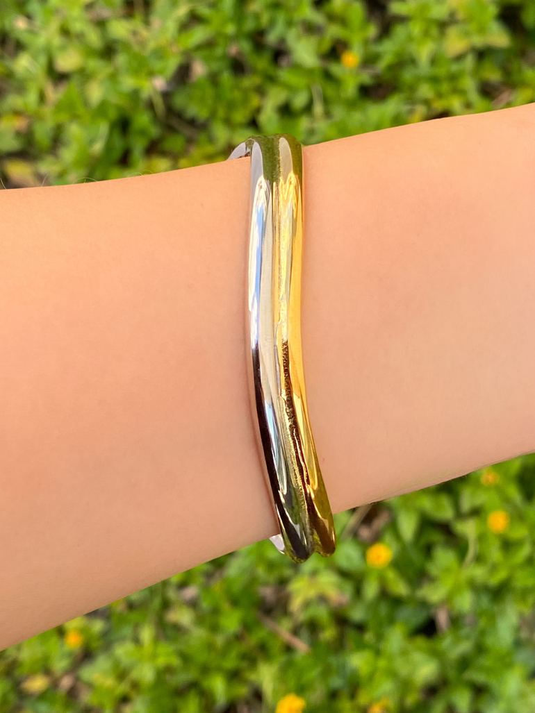 Brazalete Cerrado Curveado Combinado