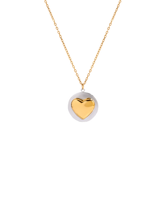 Collar Con Corazon Combinado