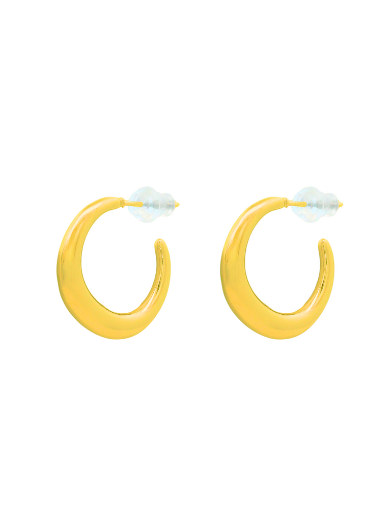 Par Arracada Media Luna Delgada 20 mm