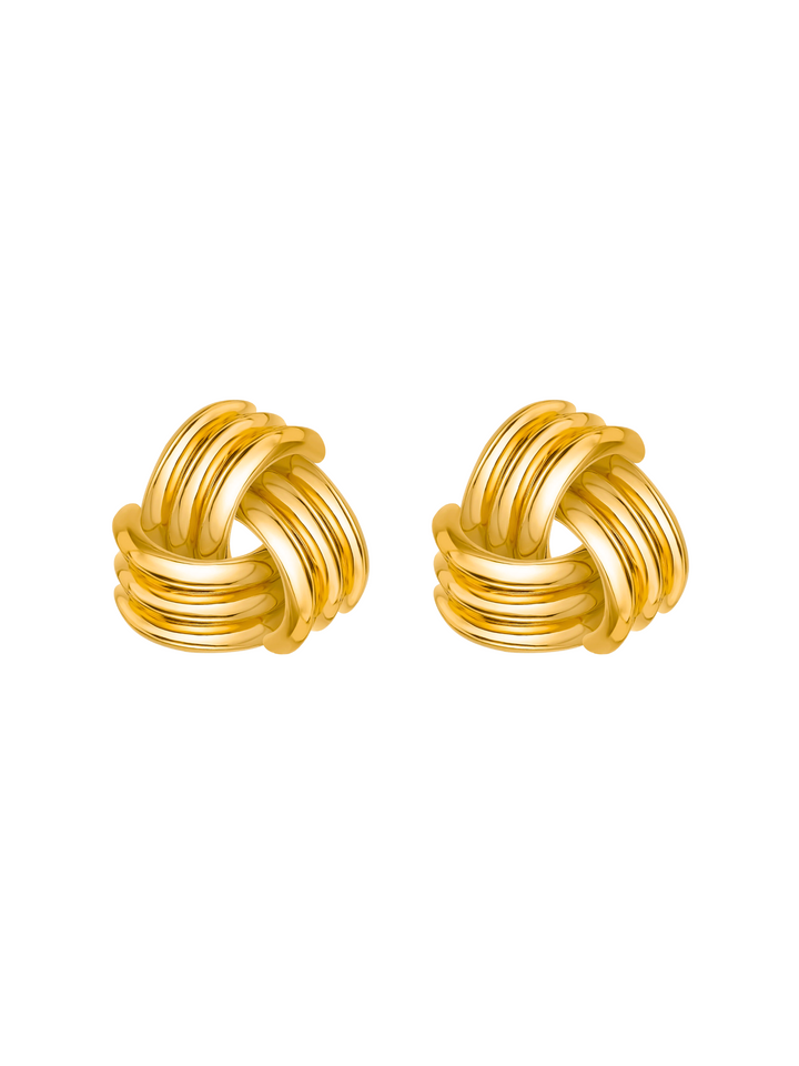 Par Arete Triple Con Lineas Enlazado
