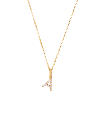 Collar Dorado Inicial Con Zirconias