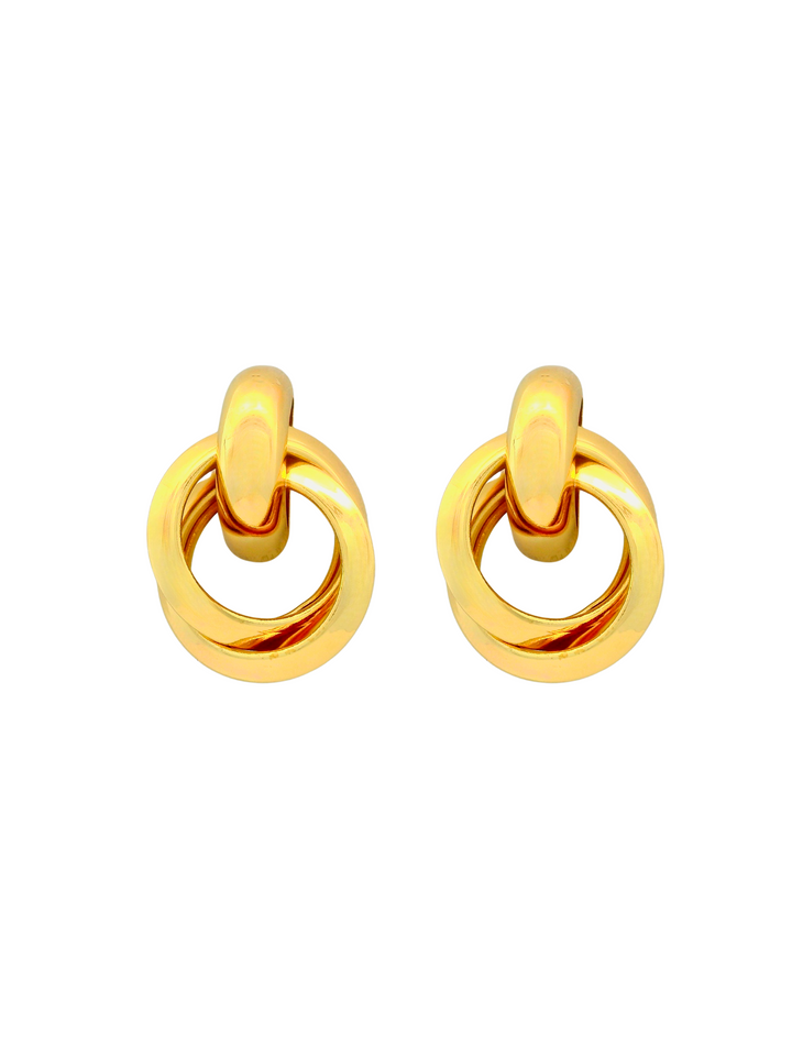 Par Arete Circulo Chico Enlazado Chunky