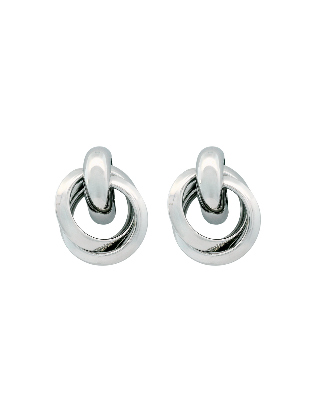 Par Arete Circulo Chico Enlazado Chunky