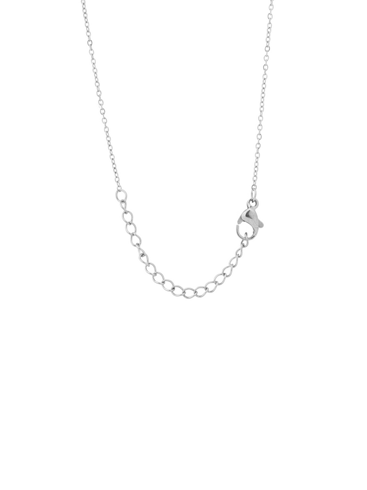 Collar Con Dije Contorno Corazon Zirconias