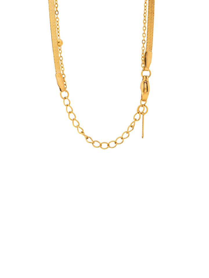 Collar Doble Planchado Con Ovalos