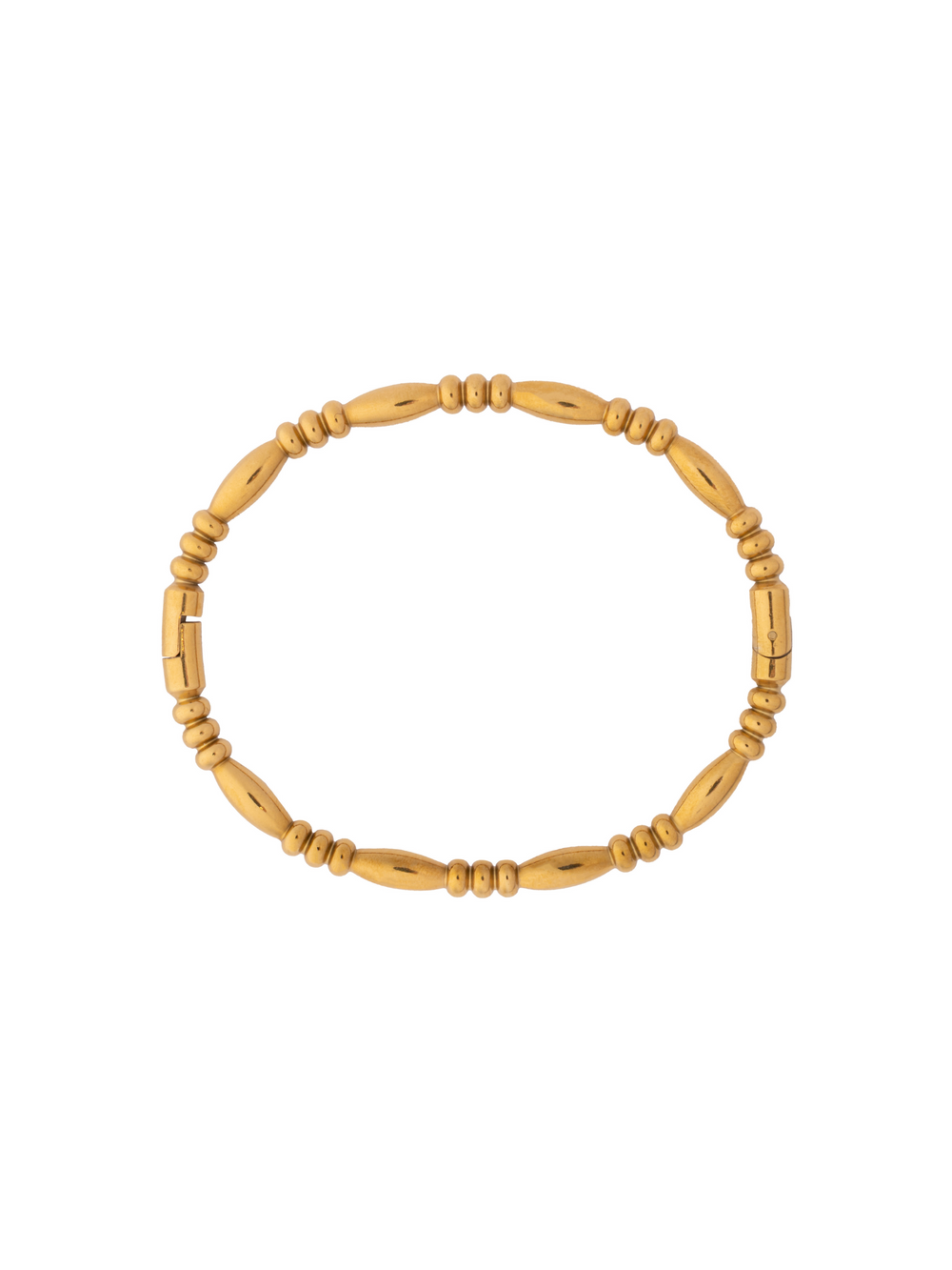 Brazalete Bolitas Ovaladas Intercaladas
