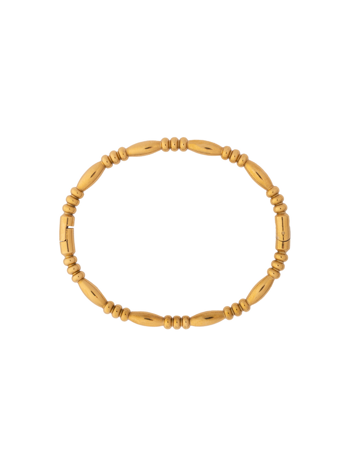 Brazalete Bolitas Ovaladas Intercaladas