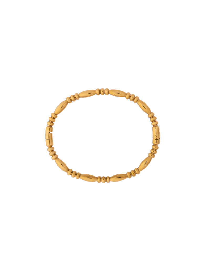 Brazalete Bolitas Ovaladas Intercaladas