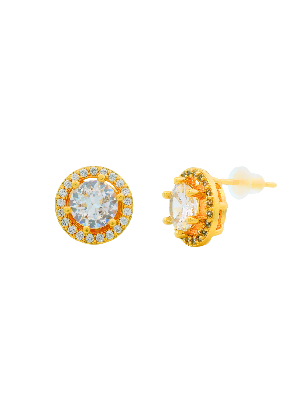 Par Arete Circulo Con Zirconias