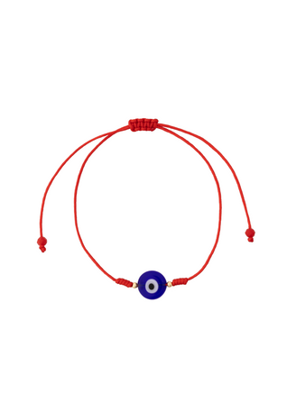Pulsera Hilo Rojo Con Ojo Azul