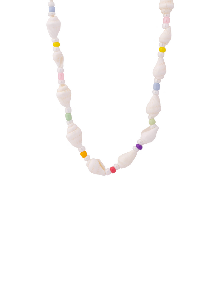 Collar Conchitas Con Piedras De Colores