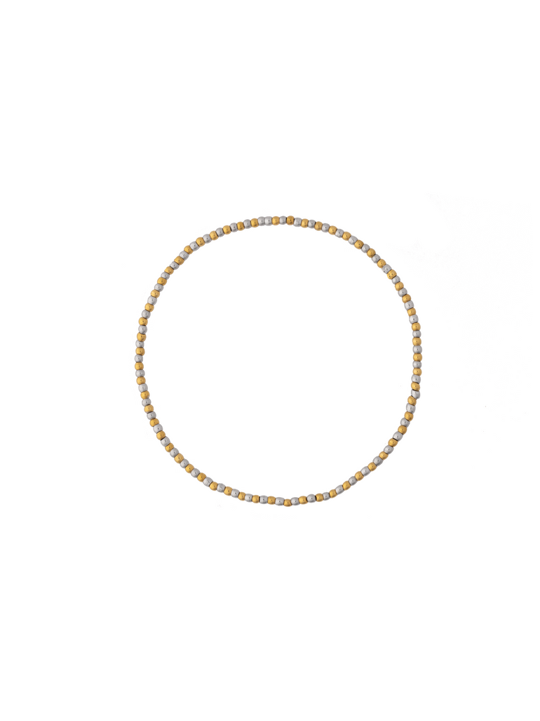 Pulsera Bolitas Dorado y Plateado