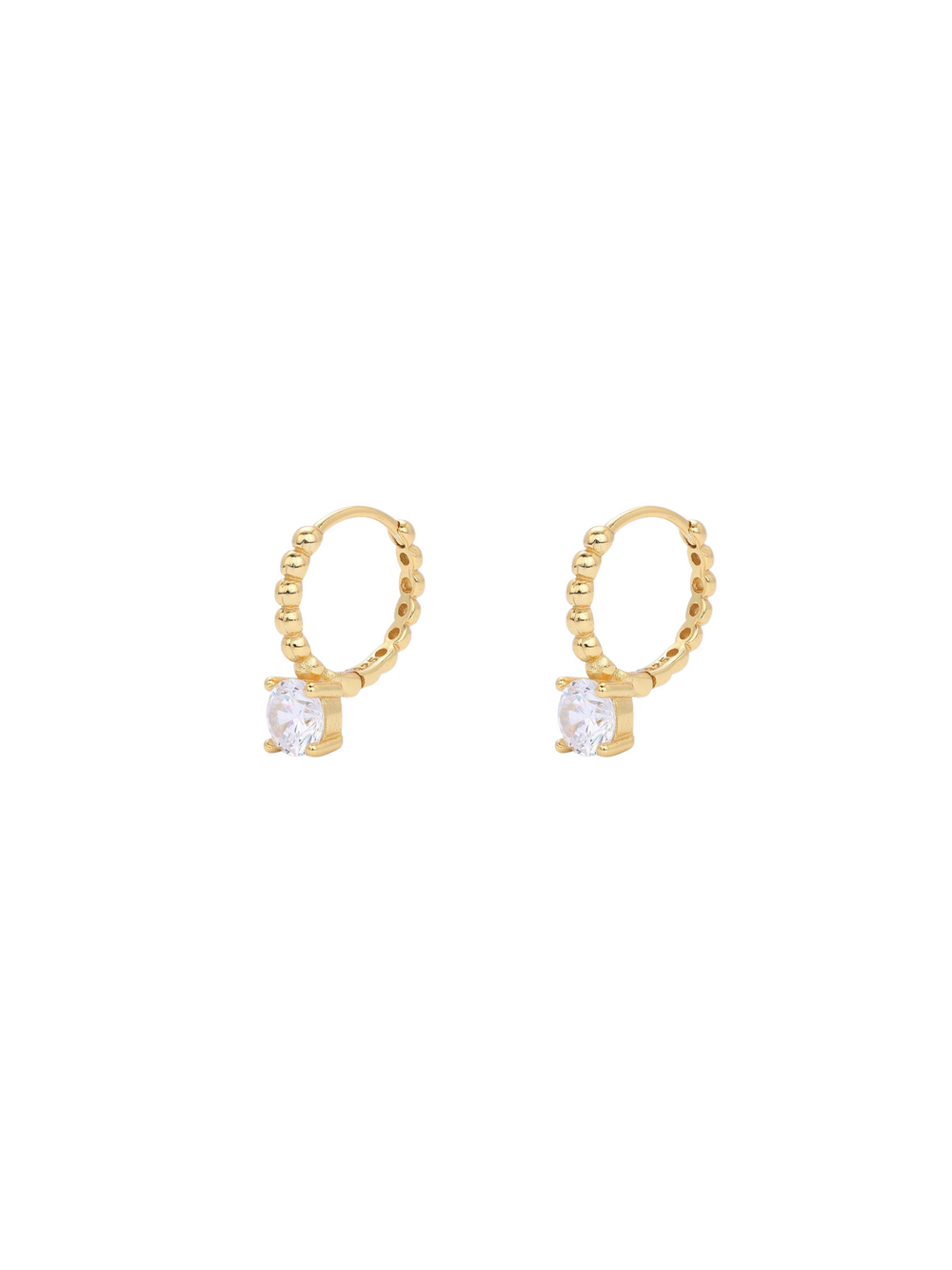 Par Arracada Bolitas Con Zirconia