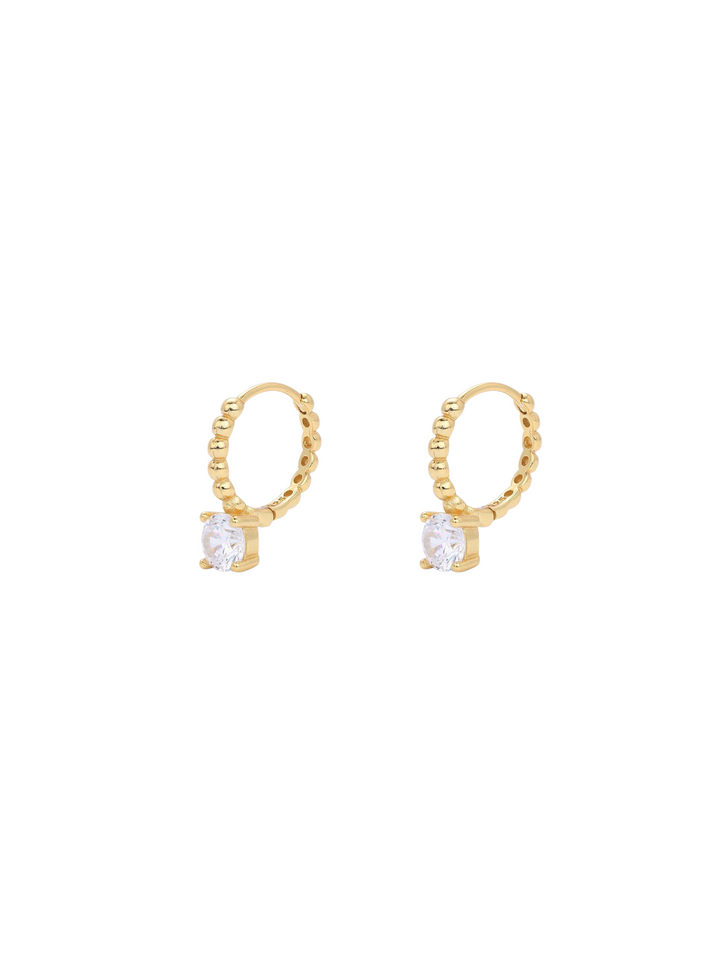 Par Arracada Bolitas Con Zirconia
