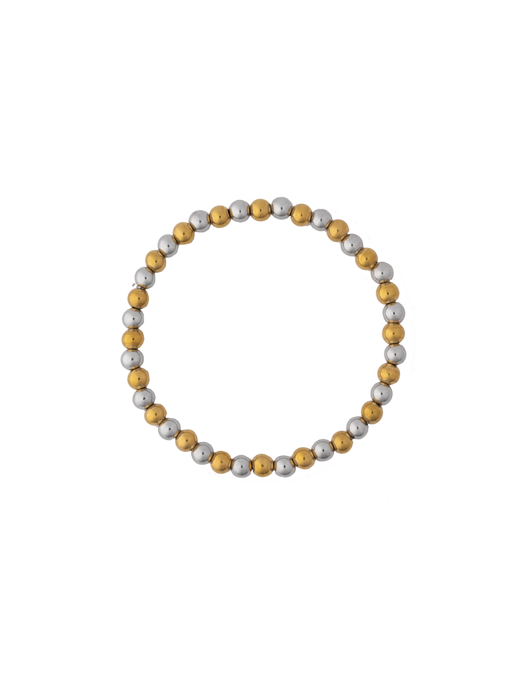 Pulsera Bolitas Dorado y Plateado