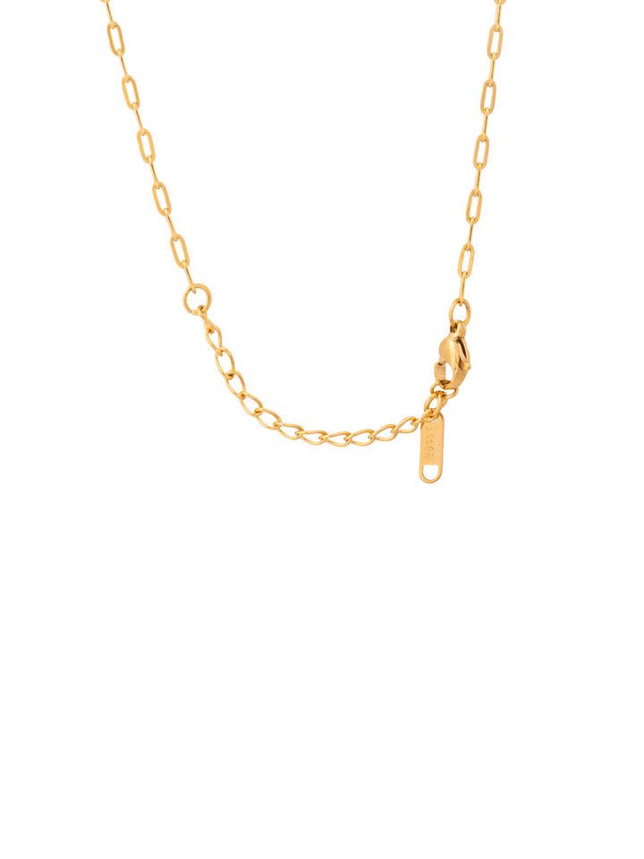 Collar Eslabones Con Caracol, Concha y Perlas