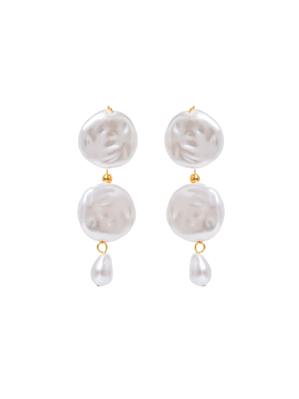 Par Arete Triple Con Perla