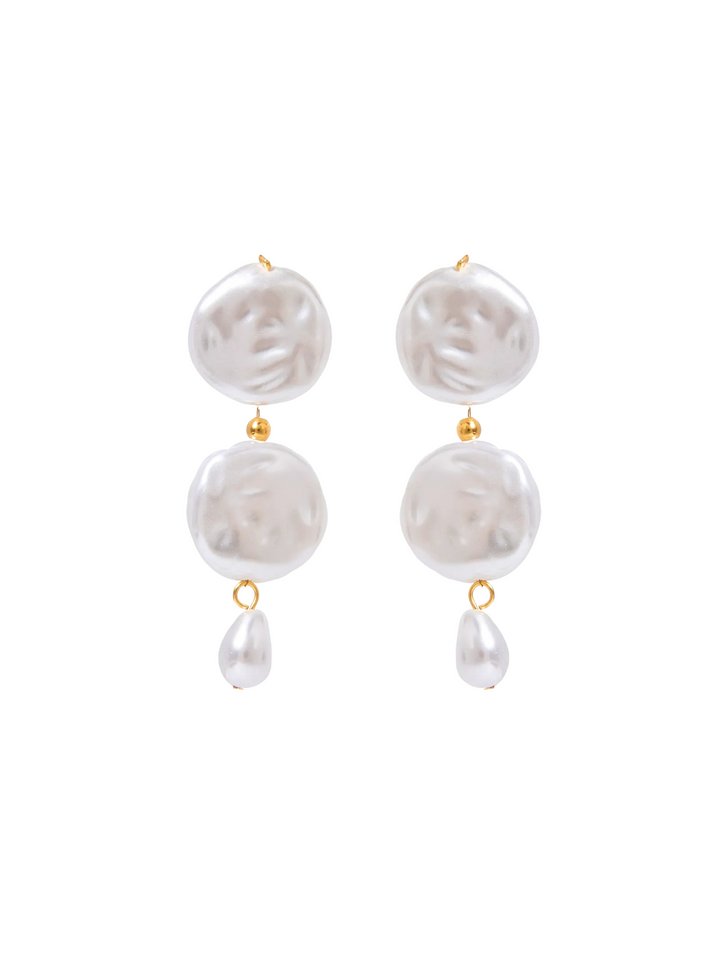 Par Arete Triple Con Perla