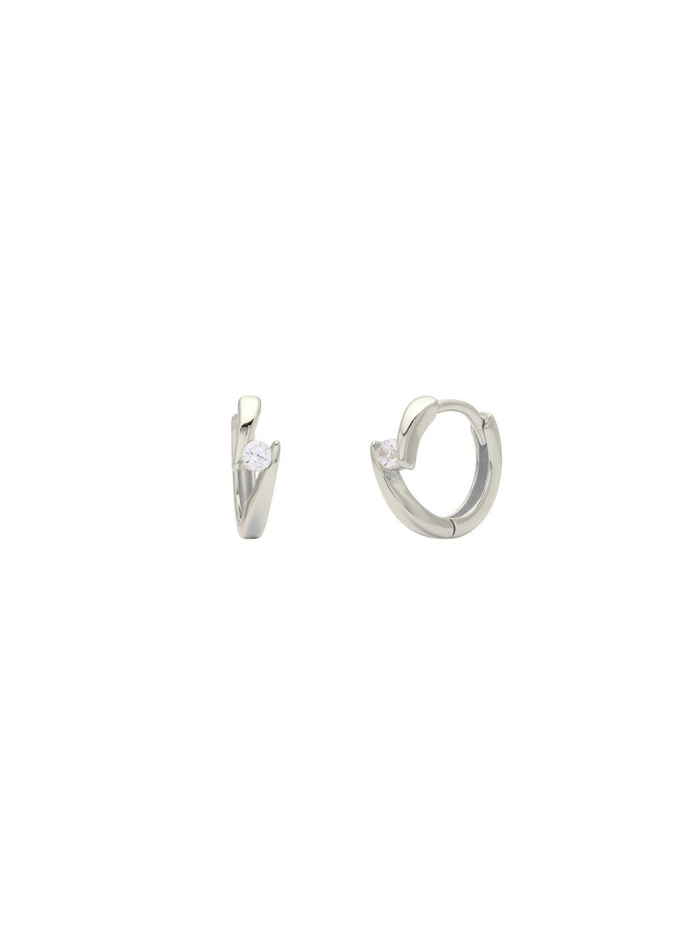 Arracada Cruzada Con Zirconia