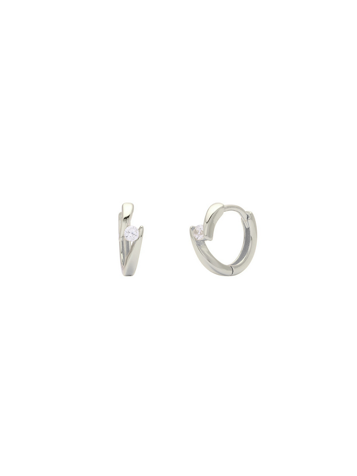 Arracada Cruzada Con Zirconia