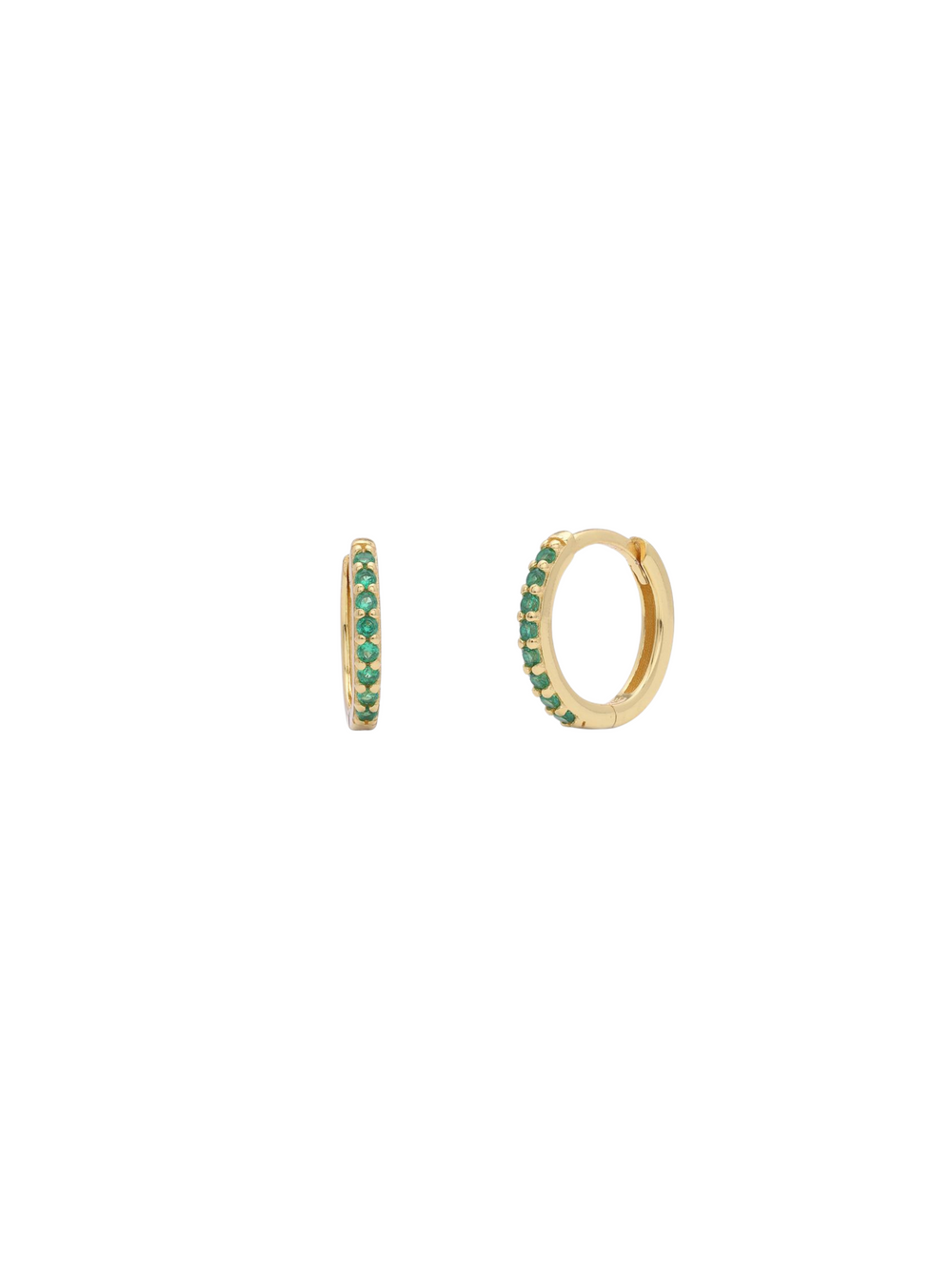 Arracada Zirconias Verdes 12 mm