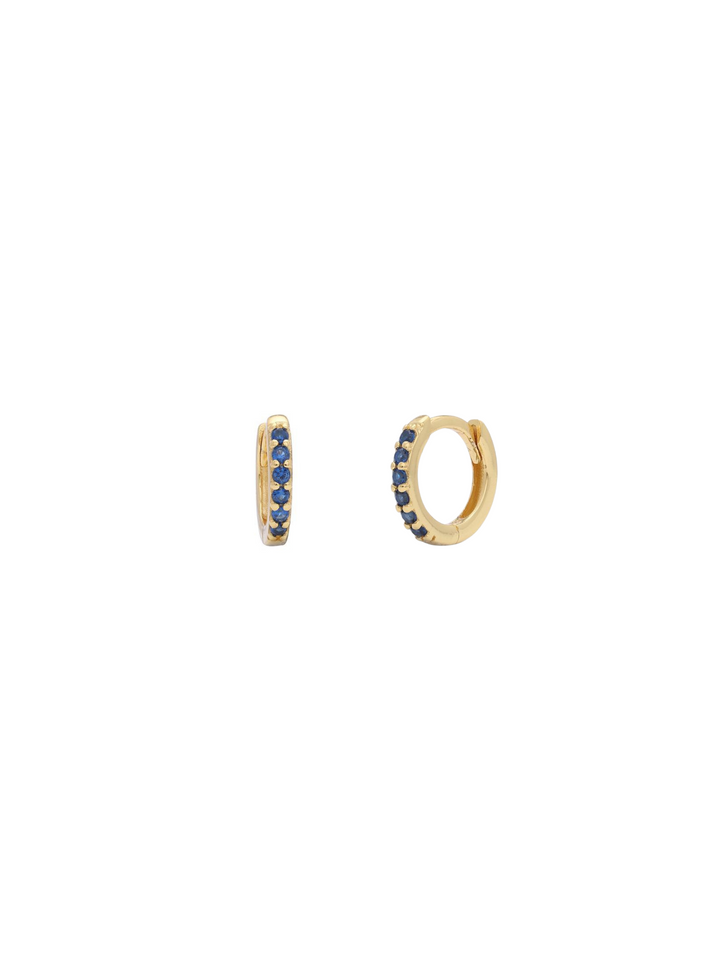 Arracada Zirconias Azul 10 mm