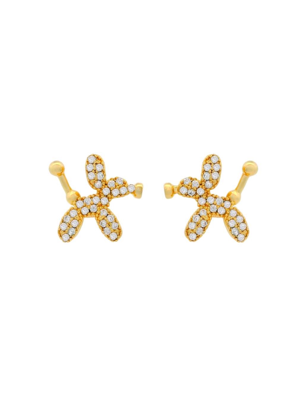 Par Arete Perrito Con Zirconias
