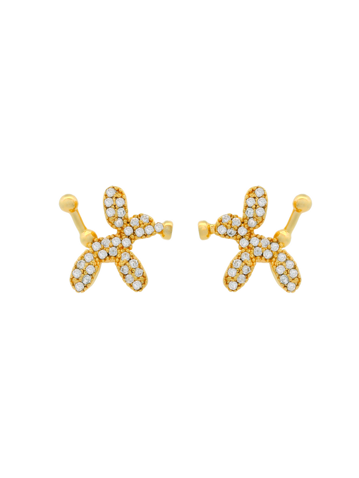 Par Arete Perrito Con Zirconias