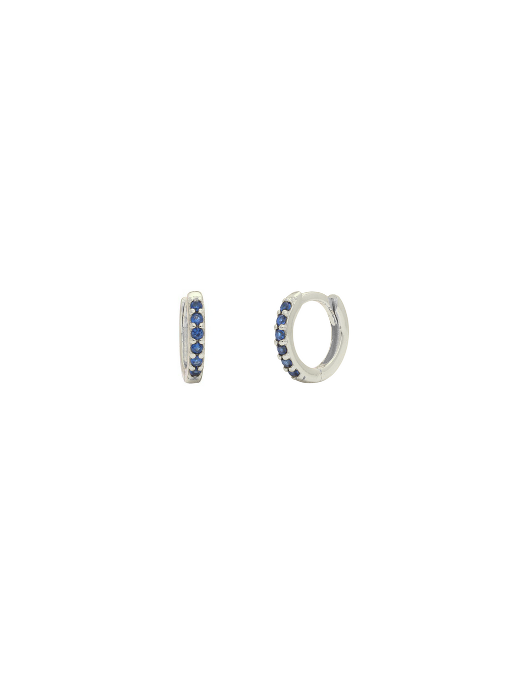 Arracada Zirconias Azul 10 mm