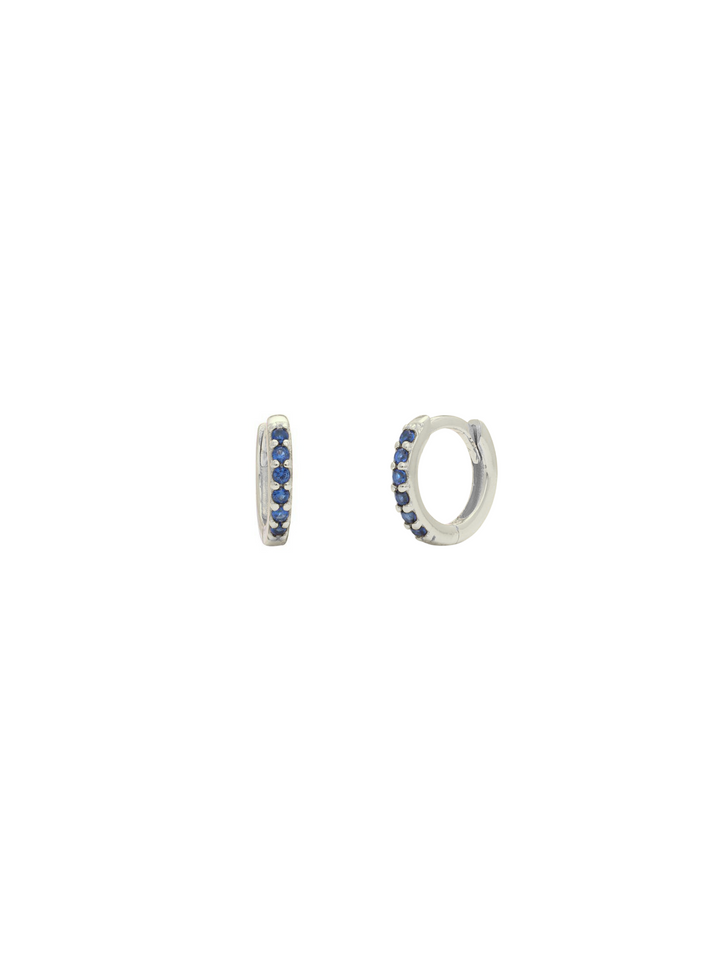 Arracada Zirconias Azul 10 mm