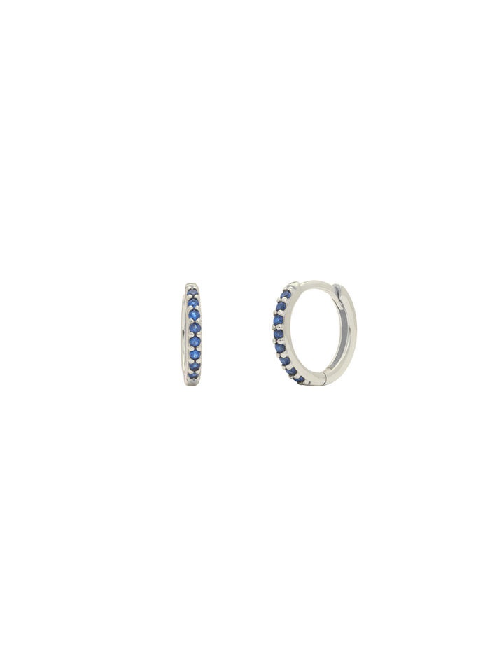 Arracada Zirconias Azul 12 mm