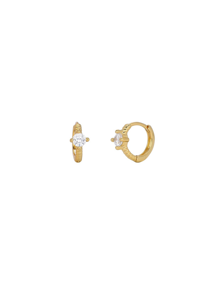 Arracada Trenzada Con Zirconia