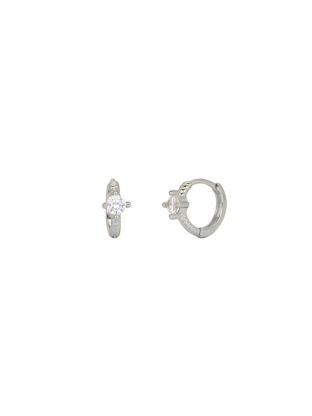 Arracada Trenzada Con Zirconia