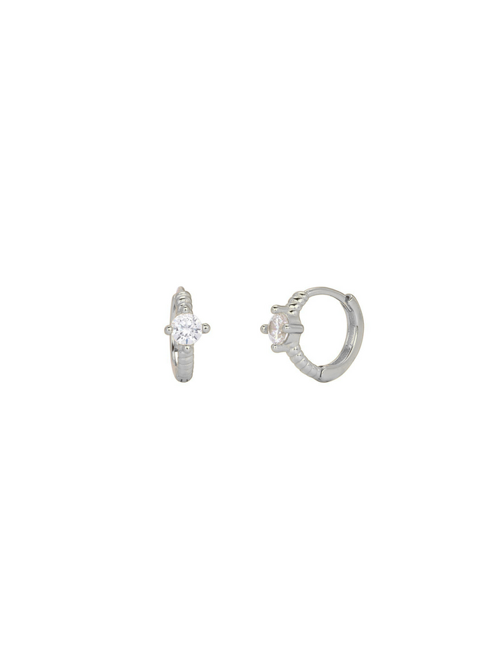 Arracada Trenzada Con Zirconia