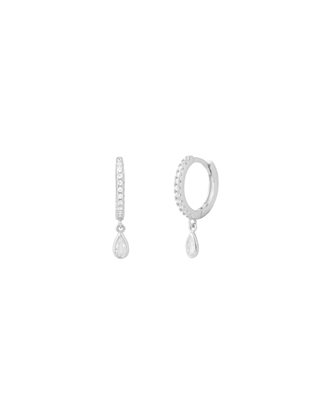 Arracada Zirconias Con Mini Gota