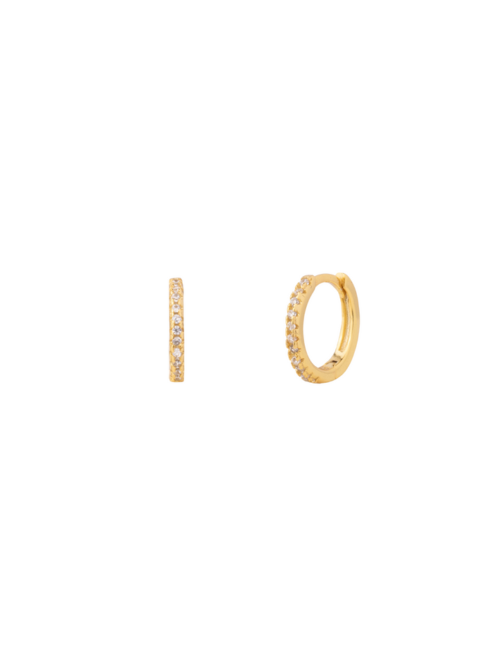 Arracada Con Zirconias 11 mm