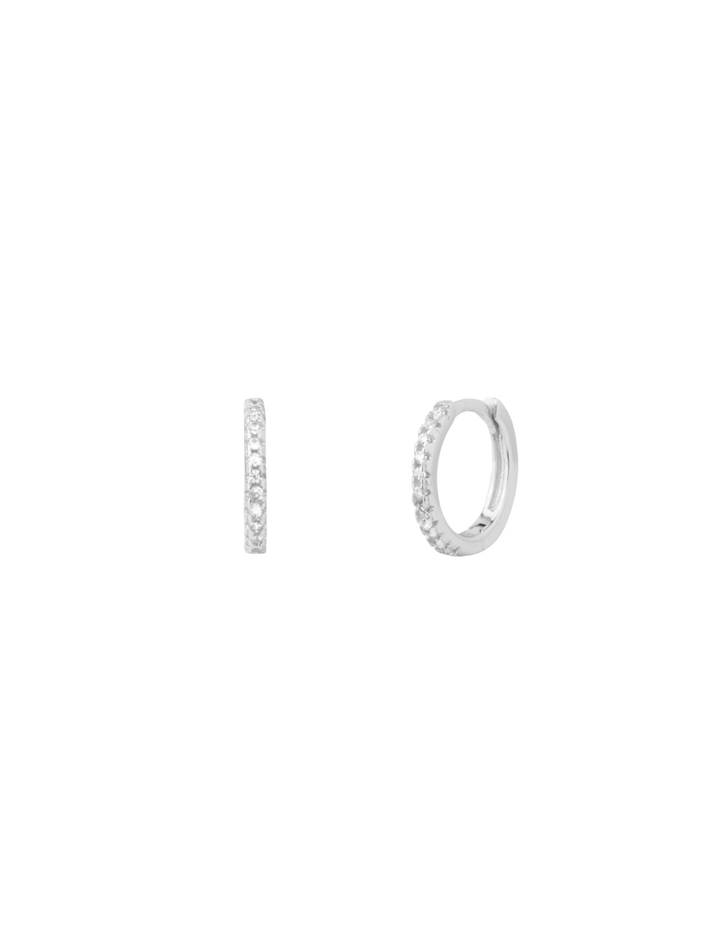 Arracada Con Zirconias 11 mm