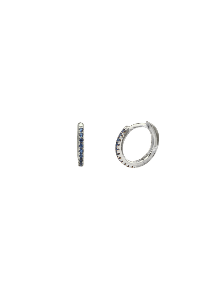 Arracada Zirconias Azul 11 mm