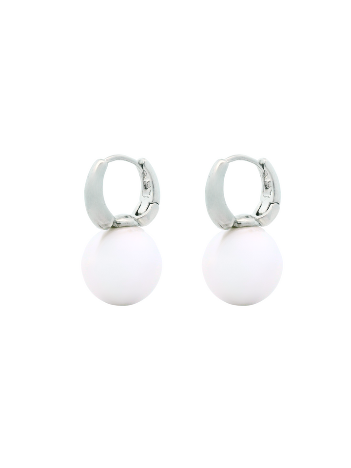 Par Arracada Con Perla Redonda