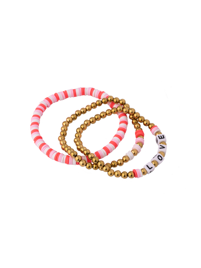 Set Pulseras Bolitas y Pucas