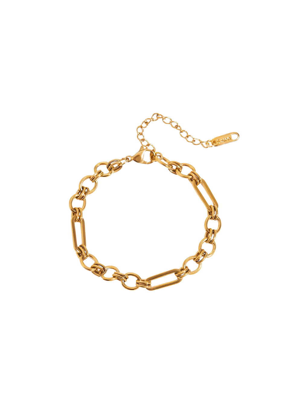 Pulsera Eslabon Tipo Clip y Ovalado