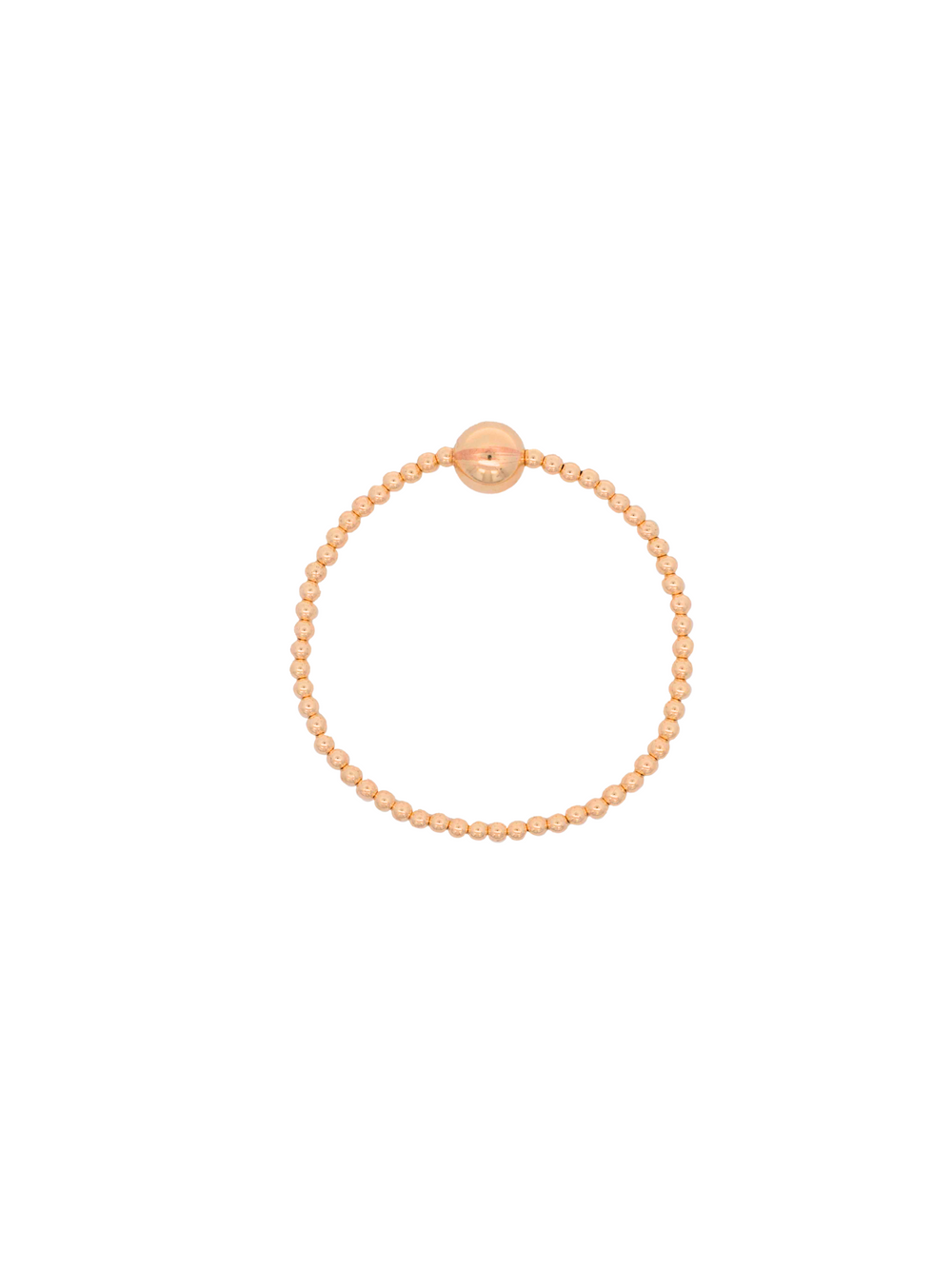 Pulsera Bolitas Chicas y Bolita Central Gold Filled