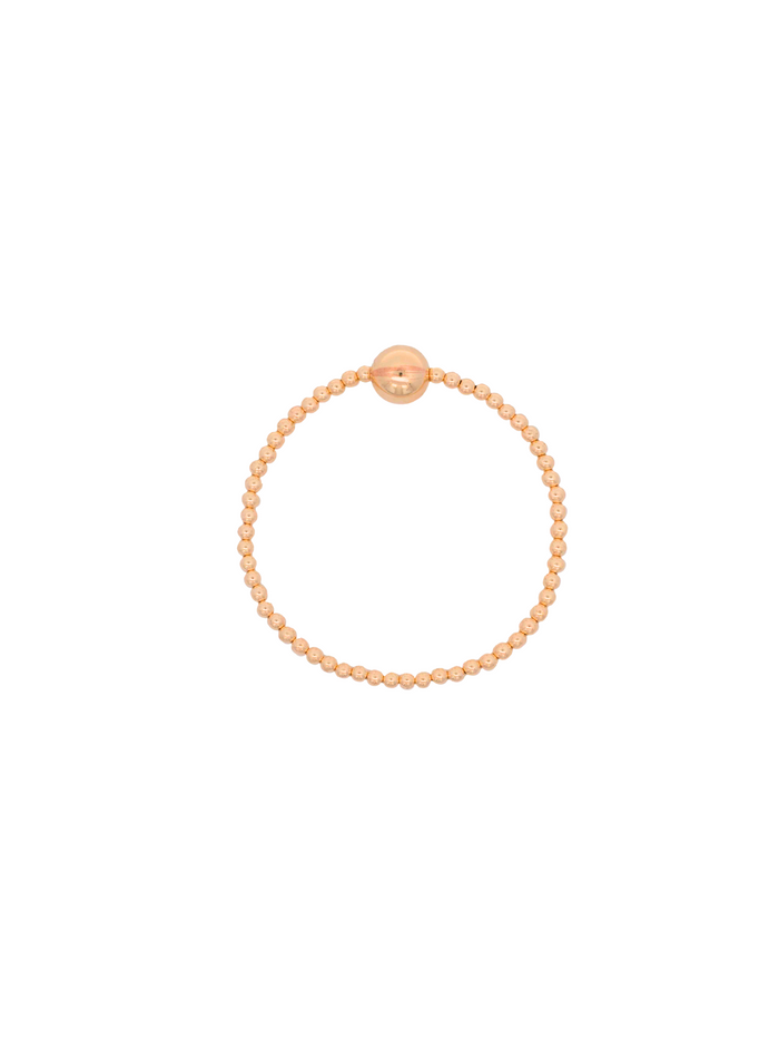 Pulsera Bolitas Chicas y Bolita Central Gold Filled