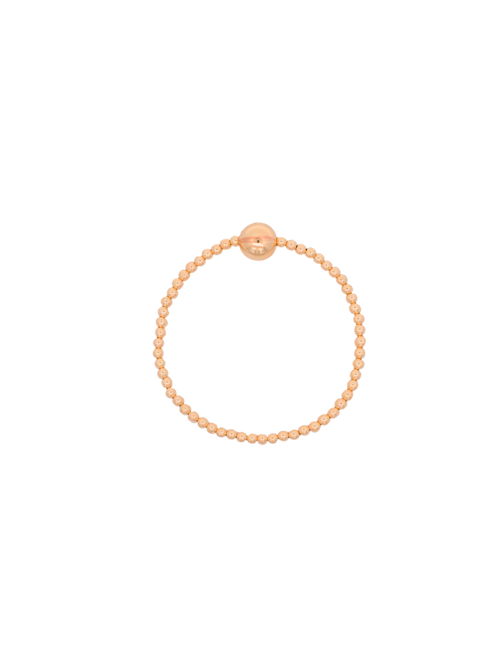 Pulsera Bolitas Chicas y Bolita Central Gold Filled