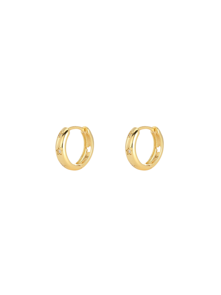 Par Arracada Gruesa Con Estrellas